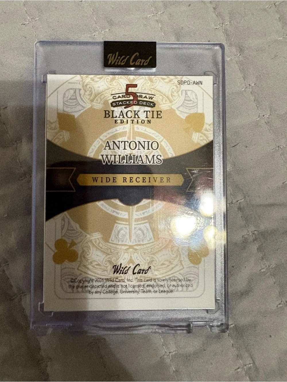 Black Tie Edition Antonio Williams Football Trading Card - Purple